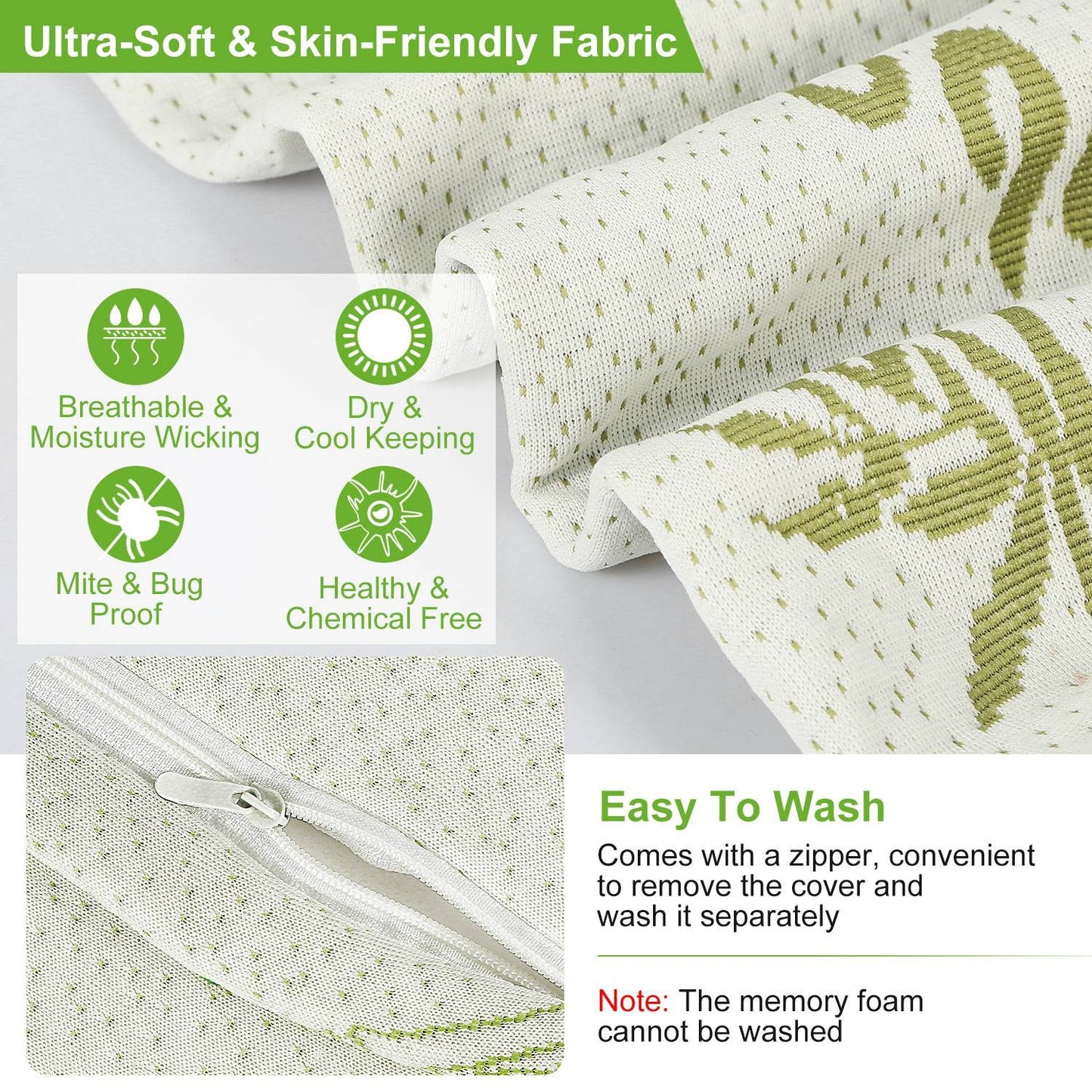 Bamboo - Memory Foam Pillow
