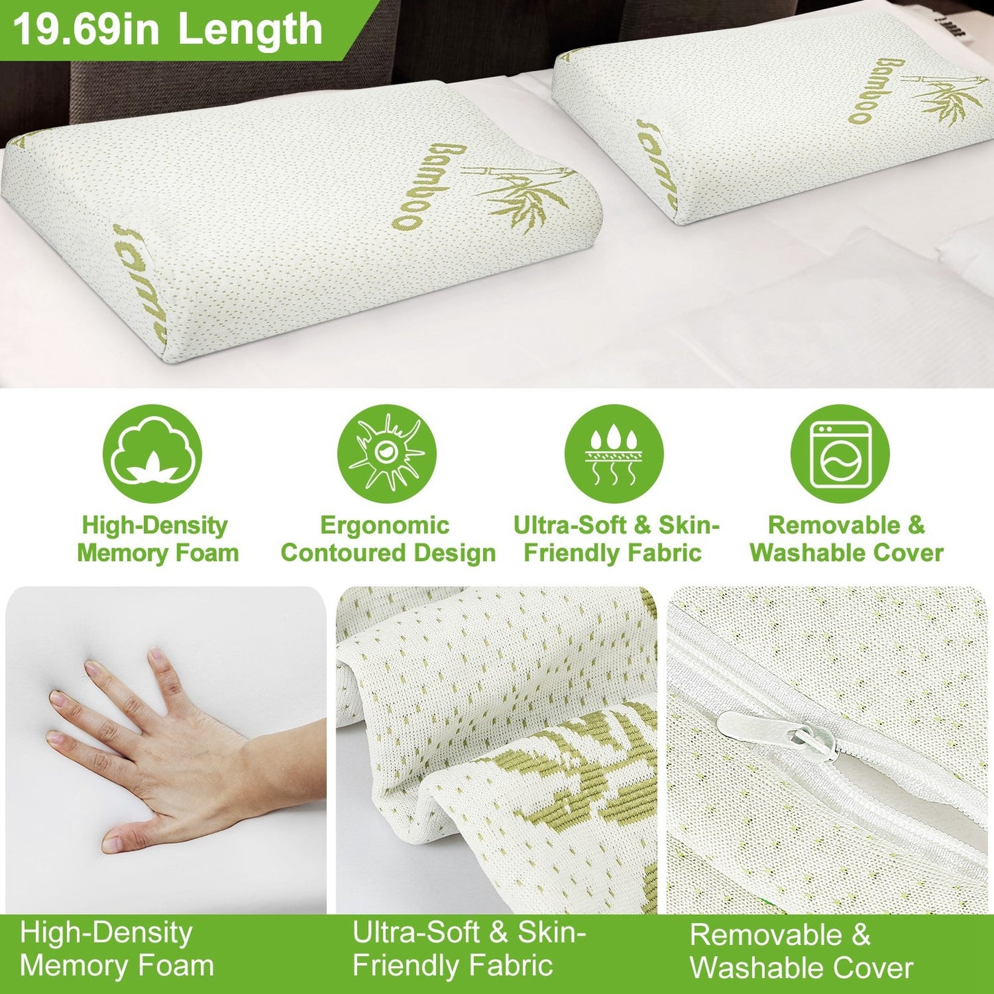 Bamboo - Memory Foam Pillow
